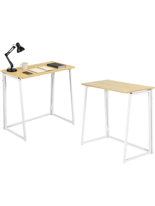 Klappbarer Schreibtisch aus Holz im Zweierset fur Homeoffice und kleine Raume