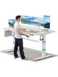Elektrisch hohenverstellbarer Schreibtisch 180 x 80 cm mit Dualmotor USB C und Smart Reminder