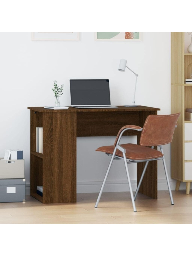 Schreibtisch 100 x 55 x 75 cm in Eichenoptik Braun fur Buro Schlafzimmer und Arbeitszimmer