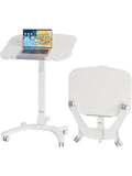 Klappbarer Computertisch 65 x 50 cm mit hohenverstellbarer Arbeitsflache in Weiss